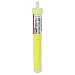 John Bead 11/0 Czech Glass Seed Beads - Neon Yellow, Color Lined, 23 g - left side