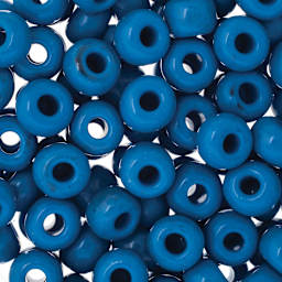 John Bead Czech Seed Beads - Medium Blue, Opaque, 32/0 - close-up