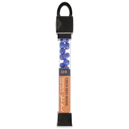 John Bead Czech Seed Beads - Light Royal Blue, Transparent, 32/0, 19 g vial