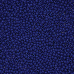 John Bead Czech Glass Seed Beads - Royal Blue, 10/0, 22 g Vial close up