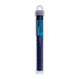 John Bead Czech Glass Seed Beads - Silver-Lined Royal Blue, 10/0, 22 g Vial