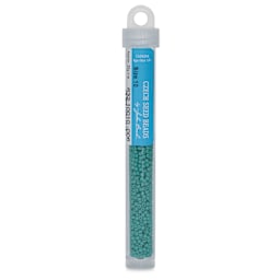 John Bead Czech Glass Seed Beads - Turquoise, 10/0, 22 g Vial