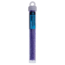 John Bead Czech Glass Seed Beads - Transparent Tanzanite, 10/0, 22 g Vial