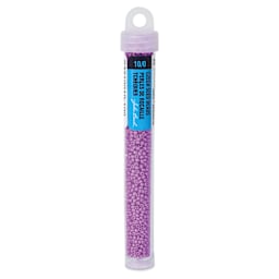 John Bead Czech Glass Seed Beads - Dyed Lilac, Opaque, 10/0, 22 g Vial