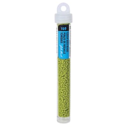 John Bead Czech Glass Seed Beads - Olive Green, Opaque, 10/0, 22 g Vial