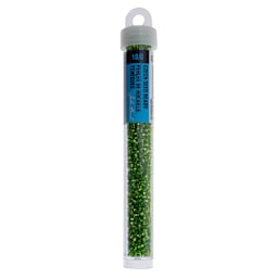 John Bead Czech Glass Seed Beads - Silver-Lined Chartreuse, 10/0, 22 g Vial