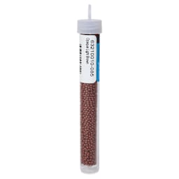 John Bead Czech Glass Seed Beads - Light Brown, Opaque, 10/0, 22 g Vial back view