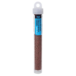 John Bead Czech Glass Seed Beads - Light Brown, Opaque, 10/0, 22 g Vial