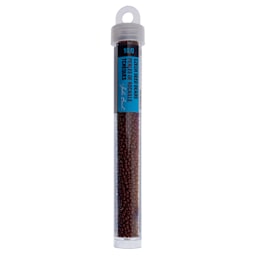 John Bead Czech Glass Seed Beads - Opaque Medium Brown, 10/0, 22 g Vial