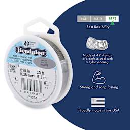 Beadalon 49 Strand Bead Stringing Wire features
