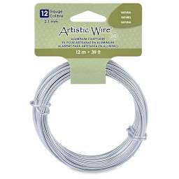 Artistic Wire Aluminum Craft Wire - Front view of Aluminum wire coiled on hang tag