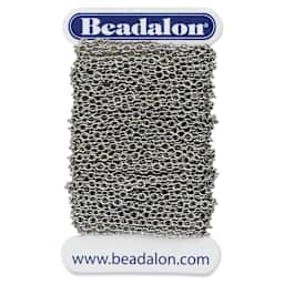 Beadalon Jewelry Chain - Stainless Steel, Oval, 2.5 mm x 4 m