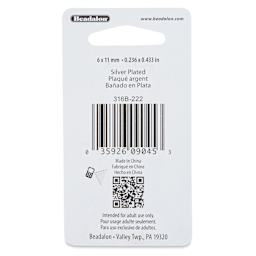 Beadalon Magnetic Clasps - Silver, Pkg of 2 back of packaging