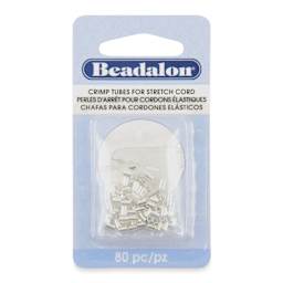 Beadalon Crimp Tubes for Stretch Cord - Pkg of 80, 4 mm front of packaging