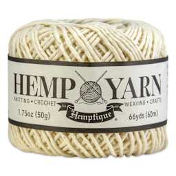 Hemptique Hemp Yarn - Natural, Ball, 66 yds