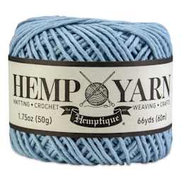 Hemptique Hemp Yarn -Sky Blue, Ball, 66 yds
