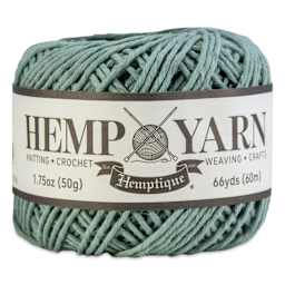 Hemptique Hemp Yarn - Moss Green, Ball, 66 yds
