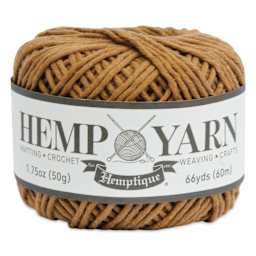 Hemptique Hemp Yarn - Mocha, Ball, 66 yds