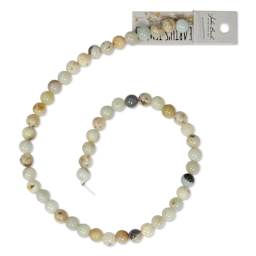 John Bead Earth's Jewels Amazonite Beads - 8 mm, 16" Strand