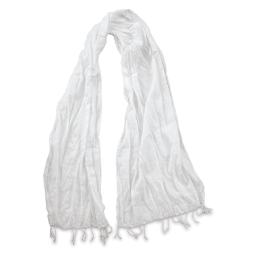Carolina Creative Natural Cotton Scarf - loose and showing fringe