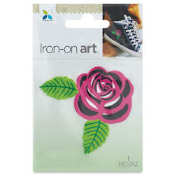 Iron-On Art - Front of package of Pink Rose