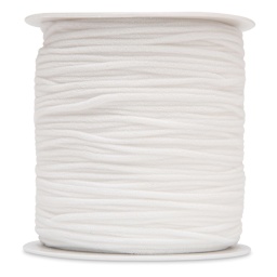 Round Stretch Cord, White, 3 mm x 100 yd, Side