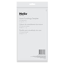 Helix Architectural Template - Home Furnishings, 6.13" x 12.5", back of packaging
