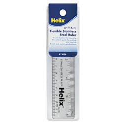 Helix Flexible Stainless Steel Ruler - 6", front of packaging