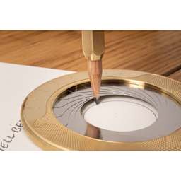 Makers Cabinet Iris Circle Tool - Standard, 2-3/4", small circle drawn, close-up