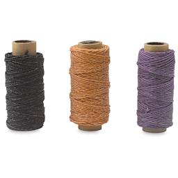 Books By Hand Waxed Linen Thread - Components of Basic Pack shown  