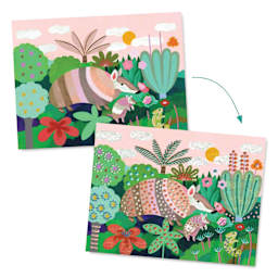 Djeco 3D Painting Activity Kit - single example, unfinished and finished