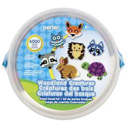 Perler Woodland Creature Fused Bead Activity Bucket - top view