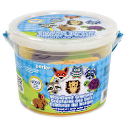 Perler Woodland Creature Fused Bead Activity Bucket - front