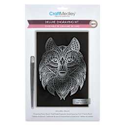 Craft Medley Deluxe Engraving Kit - Metallic Wolf, front of the packaging