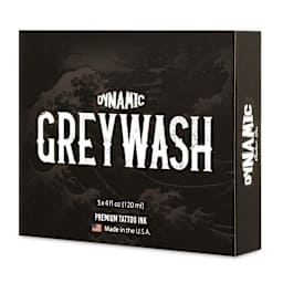 Dynamic Color Tattoo Inks and Sets - Set of 5, Greywash, 4 oz, packaging
