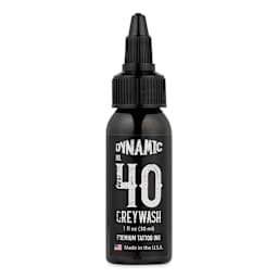 Dynamic Color Tattoo Ink - Greywash #40, 1 oz bottle, front
