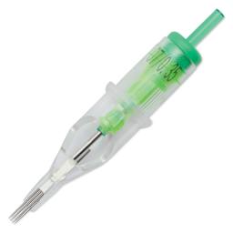 Peak Stellar Curved Magnum Long Taper Tattoo Needle Cartridges - #12, 7 Needles, Pkg of 20, single needle