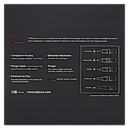 Transparent Housing. Plunger Guide. Enhanced Ink Flow. Membrane Mechanism. Plunger. Highest Quality Needles.