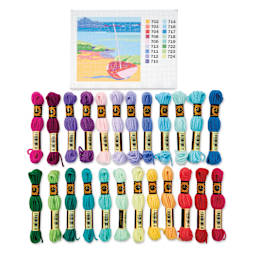 DMC Tapestry Wool Collector's Tin - Set of 24, Assorted Colors contents
