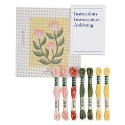 DMC The Designer Collection Easy Tapestry & Needlepoint Kit - Summertime Dahlia, contents