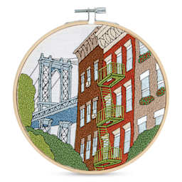 DMC The Designer Collection Embroidery Kits - “New York” by Kseniia Guseva, Intermediate finished example