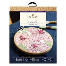 DMC The Designer Collection Embroidery Kits - “Poppies” by Nathalie Weinzaepf, Intermediate