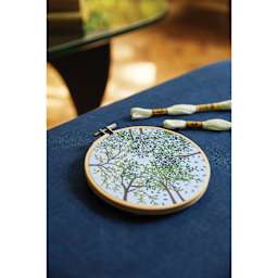 DMC The Designer Collection Embroidery Kits - “Canopy” by Nathalie Weinzaepf, Easy finished example of table