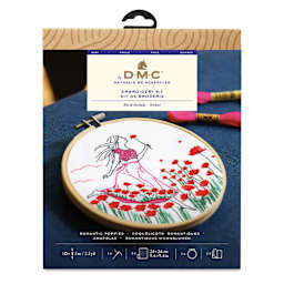 DMC The Designer Collection Embroidery Kits - “Romantic Poppies” by Nathalie Weinzaepflen, Beginner