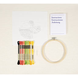 DMC The Designer Collection Embroidery Kits - “Romantic Tulips” by Nathalie Weinzaepflen, Beginner set components