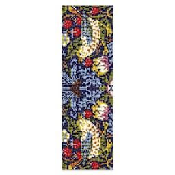 DMC The Masters Collection Cross Stitch Bookmark Kit - "Strawberry Thief" by William Morris finished example