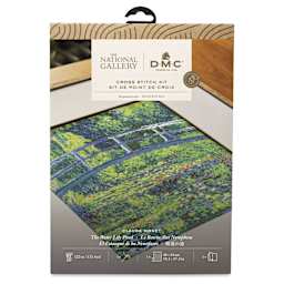 DMC The Masters Collection Cross Stitch Kit - “The Water-Lily Pond” by Claude Monet, front of packaging