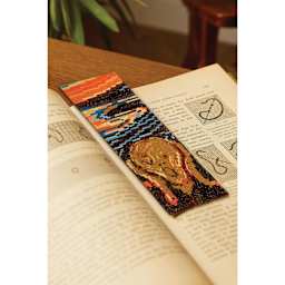 DMC The Masters Collection Cross Stitch Bookmark Kit - "The Scream" by Edvard Munch in book