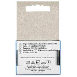 Prym Vario Creative Eyelets with Washers - Pkg of 15, Silver, 14 mm Dia. - back of packaging