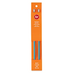 Boye Aluminum Knitting Needles - US 10, 10" - front of packaging
